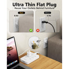 Huntkey Detachable Surge Protector Power Strip with 6 Outlets and 4 USB Ports - White - 2 Pack-Turns a single wall outlet into a powerhouse featuring 6 AC outlets, 2 USB-C ports, and 2 USB-A ports, allowing you to charge up to 10 devices simultaneously.