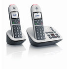 Motorola CD5 Series DECT 6.0 Digital Cordless Telephone with Answering Machine - White - 2 Pack-High Performance Audio: The Motorola CD5 Series supports high performance audio options
