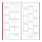 Letts - 2026 Agenda hebdomadaire Woodland - 6-7/8 po x 3-1/8 po - Rose - Multilingue-Objectifs annuels : personnel, bien-être et santé, relations, études, travail, finances