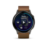 Garmin - Venu 4 – 45 mm, Ardoise avec bracelet en silicone noir et bracelet en cuir brun-Options d'entraînement: Suivez toutes les façons dont vous bougez avec plus de 80 applications de sport GPS et en intérieur préchargées — y compris la marche, la course, le cyclisme, l'entraînement en force, la mobilité, des séances mixtes pour suivre plusieurs activités et plus encore. Et recevez des entraînements suggérés quotidiennement en fonction de vos données d'entraînement et de récupération
