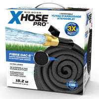 XHose Pro 50' Expandable Garden Hose-Expandable hose: expands up to 3x when water pressure rises, then shrinks back down when water is off for compact, easy storage