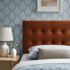 Modway Emily Stain-Resistant Performance Velvet Twin Size Headboard - Rust-Twin Size Headboard