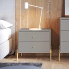 Manhattan Comfort Jasper 25.15" Modern Nightstand 2-Piece Set - Grey-10