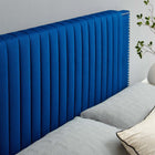 Modway Felicity Channel Tufted Performance Velvet King/California King Headboard - Navy-Stain-Resistant Fabric