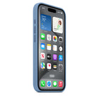 Apple Silicone Case with MagSafe for iPhone 15 Pro - Winter Blue-On the inside, there’s a soft microfiber lining for even more protection
