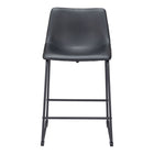 Zuo Smart Counter Stool - Black - Set of 2-Plush and durable faux leather fabric