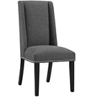 Modway Baron Fabric Dining Chair - Grey - 4 Pack-Dense Foam Padding for Comfort