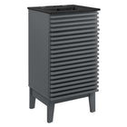 Modway Render 18" Bathroom Vanity - Grey/Black-Mid-Century Modern Style