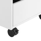 HOMCOM 3-Drawer Filing Cabinet with Wheels, Mobile - White-Serves as a versatile printer stand for study rooms and offices
