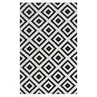 Modway Alika Abstract Diamond Trellis Area Rug - 8 ft W x 10 ft L - Black/White-Abstract Diamond Trellis Area Rug