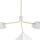 Modway Journey 3-Light 14" Arm Pendant - White-Dimmable (Switch Not Included)