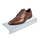Azar - Étagère à chaussures en acrylique Displays pour panneau à tasseaux avec fente pour enseigne - 10 po l x 1,25 po h x 4 po p - Transparent - Paquet de 10-Acrylique transparent