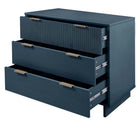 Manhattan Comfort Granville Modern Dresser and Chest Set - Midnight Blue-Home Assembly Required. All Hardware Included