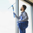 Gritt Commercial Window Washing Kit - 18" Swivel Window Squeegee - 20" Pole Handle - 2 Pack-Streamlines the window cleaning process