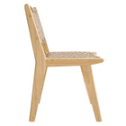 Modway - Saoirse Fauteuil de salle à manger en bois de corde tressée Ensemble de 2 - Naturel naturel-8