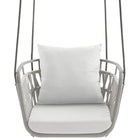 Modway Kaliah Outdoor Patio Aluminum Swing Chair - Light Grey White-7