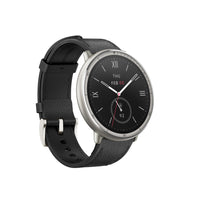 Amazfit - Active 2 Smartwatch avec bracelet en cuir et cardiofréquencemètre - 44 mm - Noir-Jusqu'à 10 jours d'autonomie en utilisation normale