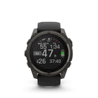 Garmin fēnix 8 - Solar Outdoor Recreation/Adventure Watches - 51 mm - Sapphire, Carbon Gray DLC Titanium with Black/Pebble Gray Silicone Band-9