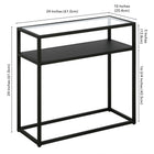 Hudson&Canal Ada 24"W Rectangular Side Table - Blackened Bronze-9