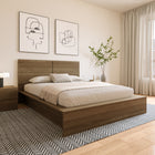Nexera James Headboard - Queen Size - Brown Oak-Warranty Included: For added peace of mind, this headboard comes with a one-year warranty, ensuring a stylish and functional upgrade to your bedroom