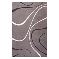 Modway Therese Abstract Swirl Area Rug - 5 ft W x 8 ft L - Charcoal Black/Ivory-Abstract Swirl Area Rug