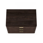 Manhattan Comfort Evelyn 32" Modern 3-Drawer Nightstand 2-Piece Set - Brown-20" L x 32" W x 24" H