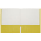 Staples Twin Pocket Portfolio - Letter Size - Yellow-Holds up to 100 sheets of Letter Size paper (50 per pocket)