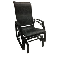 Dura Housewares - chaise à cadre en aluminium Kansas - noir-Mouvement de glissé fluide