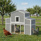 PawHut - Grand poulailler 66,5 po, maison de poule en bois avec pondoirs-Pin massif avec peinture à base d'eau pour extérieur résiste à la pluie, au soleil et à l'humidité 