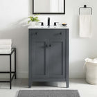 Modway Nantucket 24" Bathroom Vanity Cabinet - Grey-Soft-Close Doors