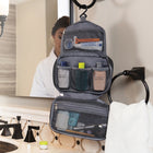 Travelon Compact Hanging Toiletry Case - Charcoal-Lightweight and water-resistant