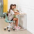 Homy Casa Colorful Fabric Teen Task Chair - Aqua Green-Cushioned Seat: The soft, cushioned seat offers superior comfort for extended periods of use