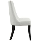 Modway Noblesse Dining Vinyl Side Chair - White-Non-Marking Feet Pads