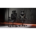 COUGAR - Fauteuil inclinable et pivotante en maille Speeder avec repose-pieds rétractable - Noir-Inclinaison adaptative Speeder: Le mécanisme ajuste la résistance de l’inclinaison selon votre poids, offrant des mouvements plus fluides et contrôlés sans réglage manuel