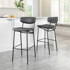 Zuo Charon Barstool - Vintage Black - Set of 2-Assembly required