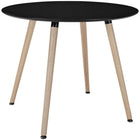 Modway Track Round Dining Table - Black-Solid Beechwood Legs
