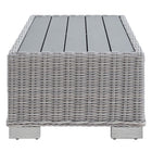 Modway - Conway 32 po Terrasse extérieure Rotin en osier Table basse - Gris clair-Cadre en aluminium revêtu en poudre
