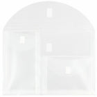 JAM Paper Plastic 3 Pocket Envelopes, VELCRO Brand Closure, Letter Booklet, 9.75 x 13, Clear Poly, 10 Pack-Opening: booklet