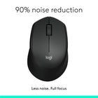 Logitech M330 Silent Plus Wireless Mouse - Black-Crafted for your right hand