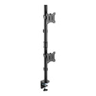 IntekView MS200 Vertical Pole Mount Dual-Screen Monitor Mount -Individual height adjustment of the VESA plate for perfect screen alignment
