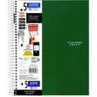 Five Star 5-Subject Premium Notebook With Perforated Pages, 11" x 8-1/2", Assorted Colours, 400 Pages-Strong poly cover and extra-stiff back protect contents