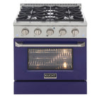 Kucht 30" KNG Series Pro Style Propane Gas Range - Stainless Steel/Blue-Sealed burners make the range easy to clean