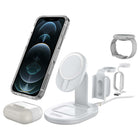 OtterBox - Station de charge de 7,5 W 3-en-1 avec MagSafe - Blanc-Suspend l'iPhone en toute sécurité dans le portrait ou le paysage lors de la charge, du streaming et de la connexion