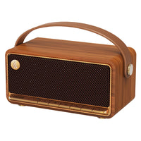 Edifier MP330 BT Wireless Hi-Res Audio Portable Retro Wood Speaker wiith 20W RMS Stereo Sound - Brown-Hi-res audio certified: Supporting high-resolution audio up to 24-bit/96kHz, the MP330 ensures the accurate reproduction of every detail in your music, streamed seamlessly through the USB-C port