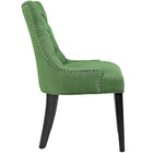 Modway Regent Fabric Dining Side Chair - Green - 2 Pack-Studded Nailhead Trim