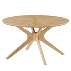 Modway Crossroads Round Wood Coffee Table - Oak-Mid Century Modern Coffee Table