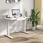 Motionwise M2 Series 48"W Electric Sit-Stand Desk with Dual Motors and Pull-Out Drawer - White-Smart, Customizable Comfort: Features a memory-enabled control panel with 4 programmable height presets, LED display, and a built-in USB port (5V/2.4A) to keep your devices powered
