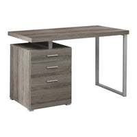 Monarch Specialties 7326 48" Computer Desk - Dark Taupe Left Or Right Facing-A modern 48"L computer desk in a fashionable style, with a reversible configuration for left or right setup, perfect to create a functional workspace in your home office.
