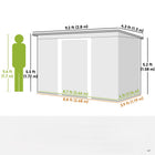 Outsunny - Abri de jardin en métal 9' x 4' avec porte coulissante-Portes doubles coulissantes et verrouillables pour un accès pratique