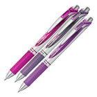 Pentel - EnerGel Rétractable Stylo à Encre Gel - 0,7mm - Pointe en Métal - Encre Assorti Couleurs - Paquet de 3-Prise caoutchoutée permet un grand confort d’écriture et un meilleur contrôle